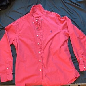 Large Red Polo casual button-down collared shirt